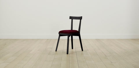 The Allen  - Mohair Crimson Dining Chair