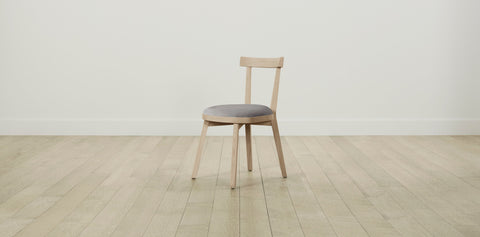 The Allen  - Nubuck Leather Asphalt Dining Chair