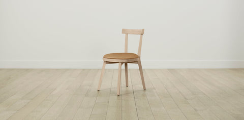 The Allen  - Pebbled Leather Latte Dining Chair