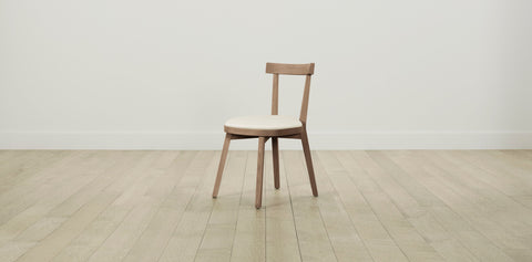 The Allen  - Pebbled Leather Swan Dining Chair