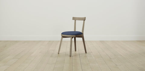 The Allen  - Performance Chevron Indigo Dining Chair