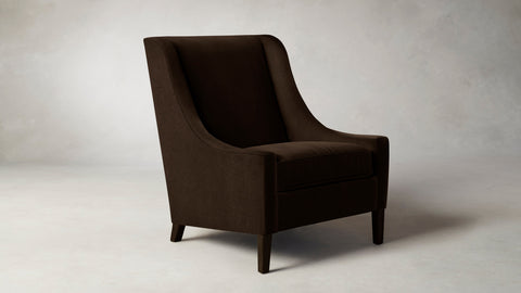 The Chrystie  - Mohair Chocolate Chair