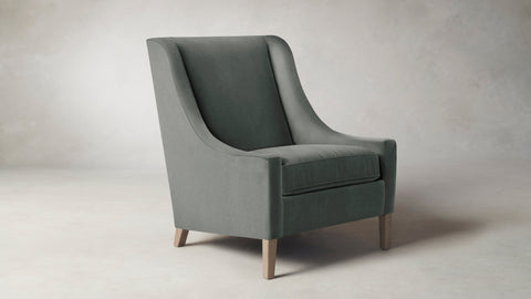 The Chrystie  - Mohair Fog Chair