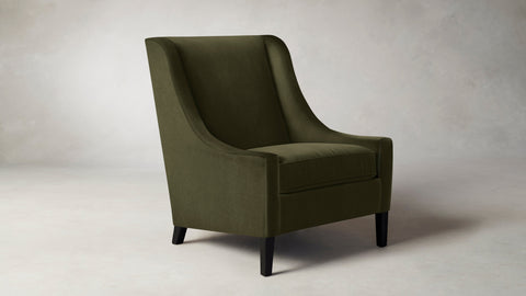 The Chrystie  - Mohair Moss Chair