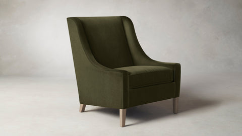 The Chrystie  - Mohair Moss Chair