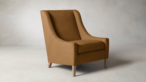 The Chrystie  - Nubuck Leather Saddle Chair