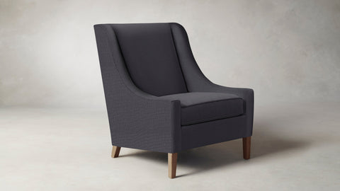 The Chrystie  - Performance Linen Graphite Chair