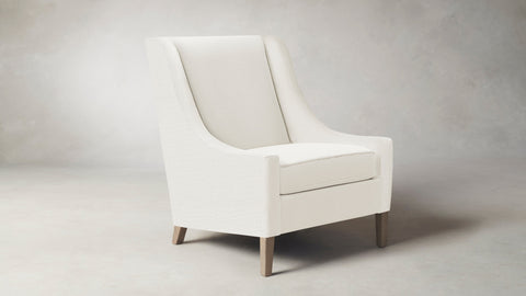 The Chrystie  - Performance Textured Linen Pearl Chair