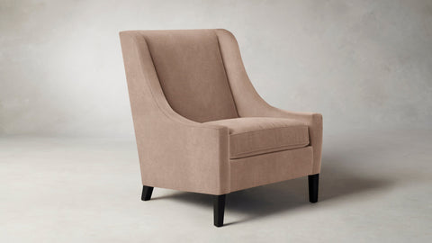 The Chrystie  - Performance Velvet Dusty Rose Chair