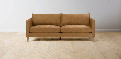 The Crosby  - Nubuck Leather Saddle Sofa