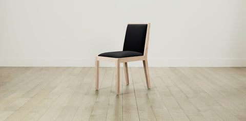 The Madison  - Pebbled Leather Ink Dining Chair